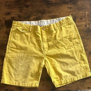 Polo by Ralph Lauren Yellow Flat-Front Cotton Shorts